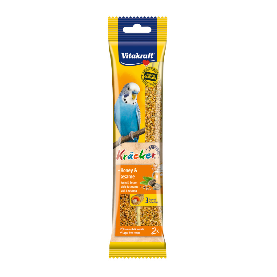 Palitos de mel e gergelim Vitakraft Kräcker para periquitos
