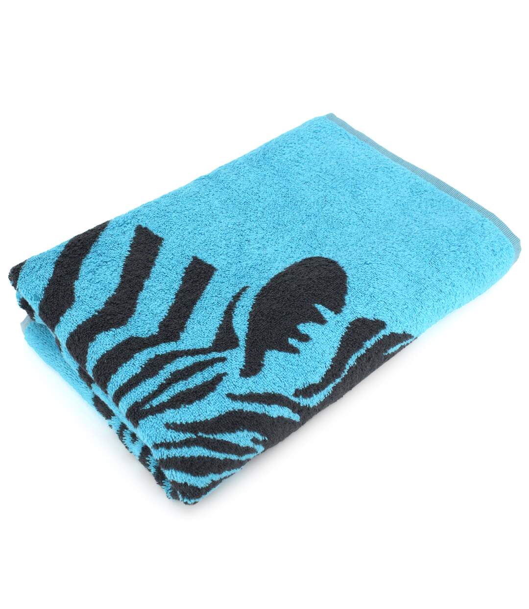 Drap de plage 75x150 cm KENYA Bleu Zèbre
