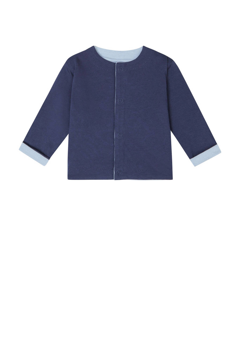 Noppies reversible vest Nowra lichtblauw/donkerblauw