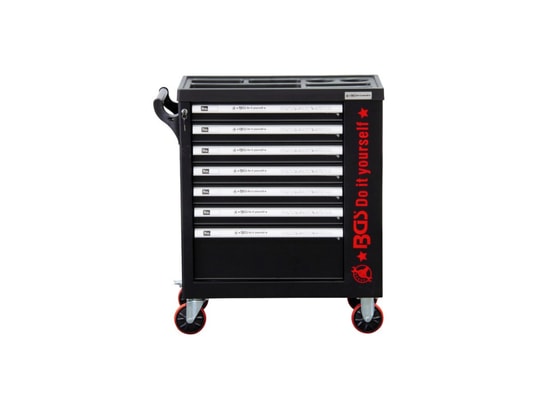 BGS TECHNIC - Servante d'atelier - 7 tiroirs et 1 porte latérale - vide ...