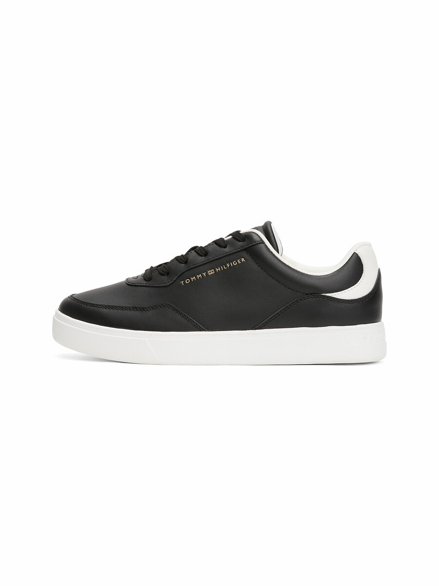 TOMMY HILFIGER<br>Tênis de couro Casual com sola de borracha