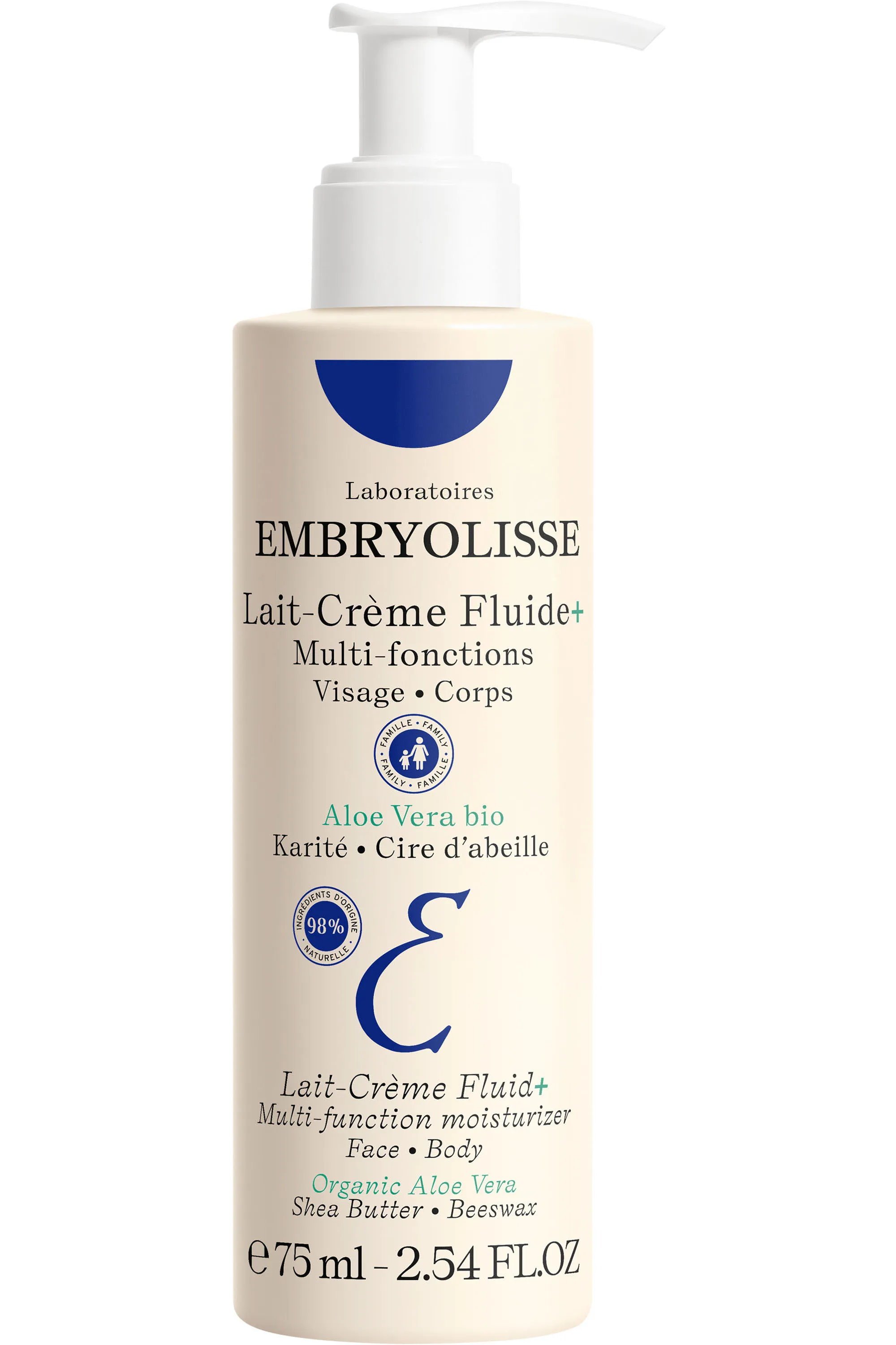Embryolisse Lait-Crème Fluide+ visage & corps rechargeable-400 ml