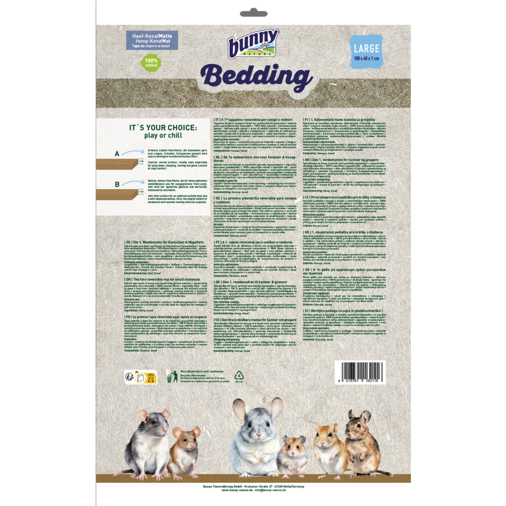 Bunny Nature Bedding Hemp-Kenaf-Mat Large