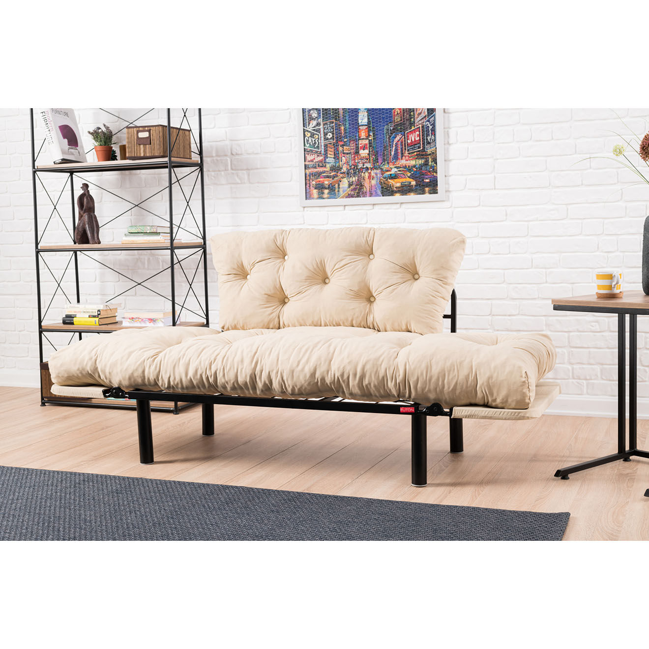 Atelier del Sofa Canapé 2 places convertible Nitta crème - 155x85x73 cm