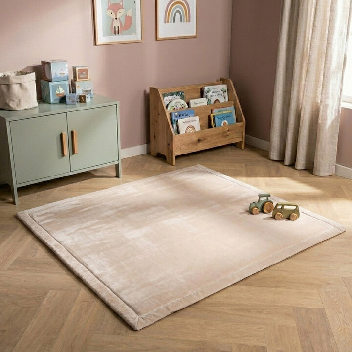 Vierkante speelmat - Jip Beige | Wasbaar