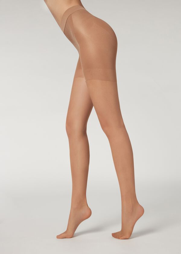Meia-calça transparente modeladora de 15 deniers