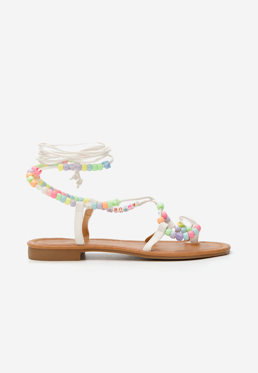 Sandales gladiateur blanches Bertha