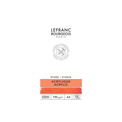 Lefranc Bourgeois Studio - Papier pour peinture acrylique - A4 - 15 feuilles