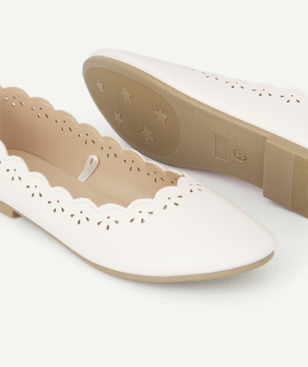 BALLERINES ROSES FILLE AVEC DÉTAILS AJOURÉS