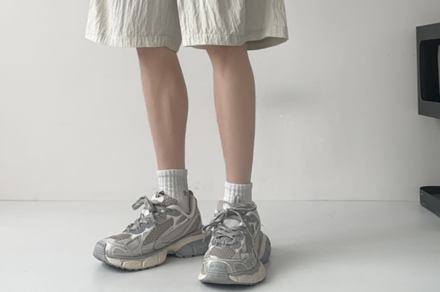 emeisa - Effen shorts met trekkoord in de taille