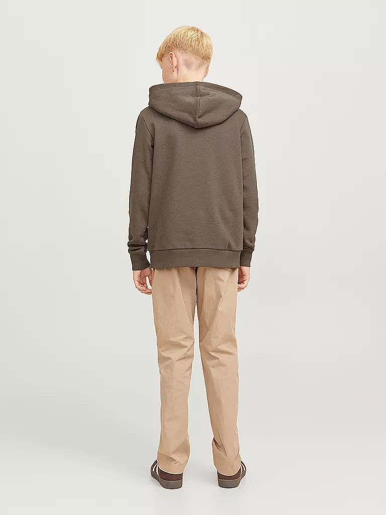 JACK & JONES Jungen Kapuzensweater - Hoodie JJECALEB  braun
