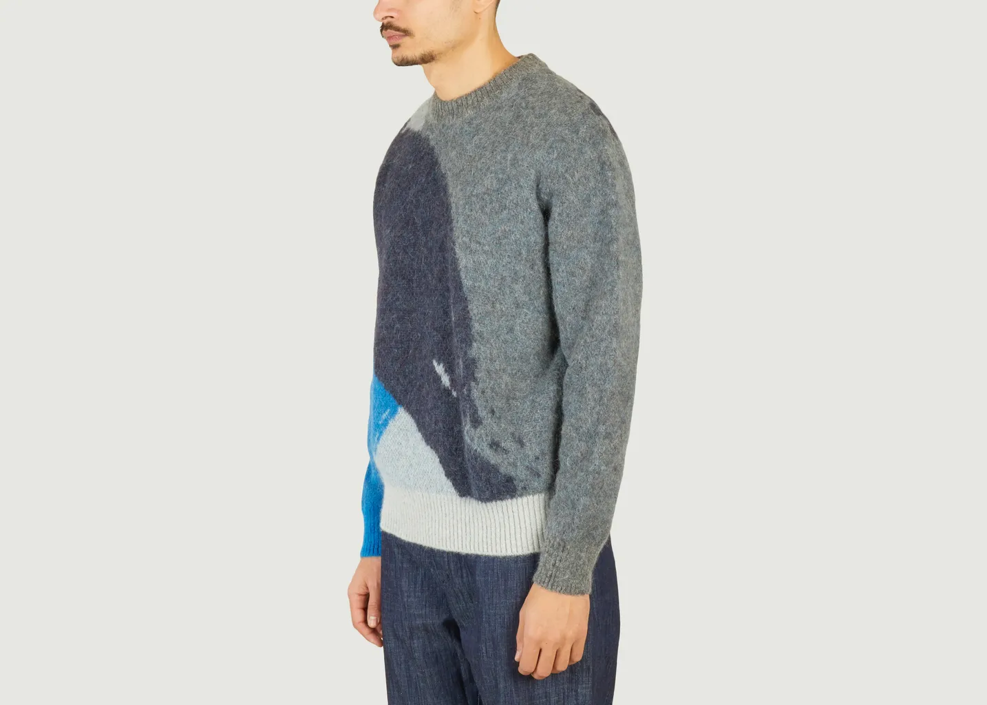 Pull Jacquard En Mohair Et Alpaga Arild Norse Projects