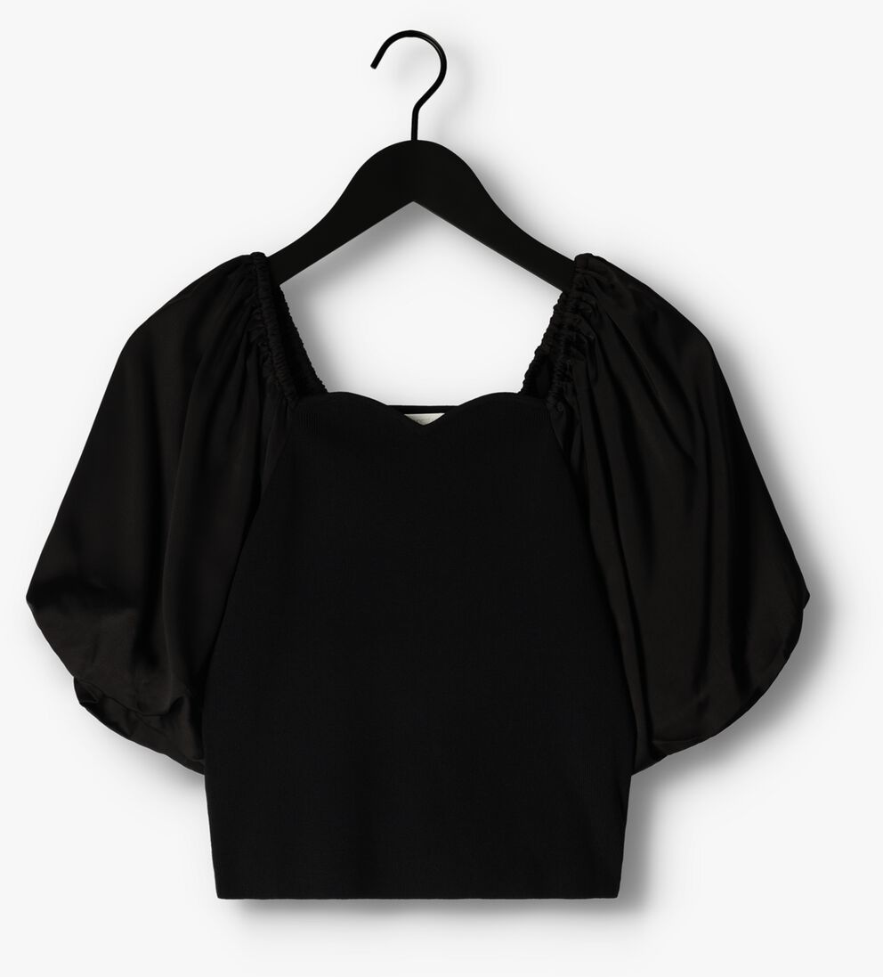 CO\\'COUTURE zwarte co'couture top mercia off shoulder mix blouse