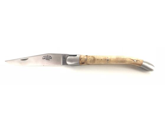 Laguiole Tradition 9 cm - 2 mitres - Bouleau Madré Couteau de Poche Forge de Laguiole