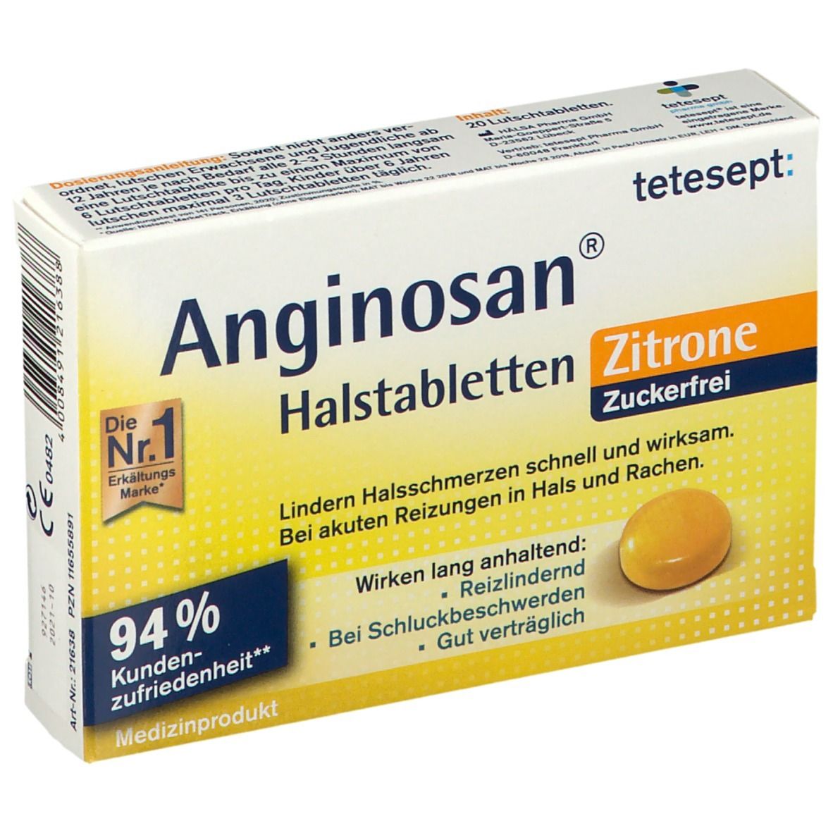 tetesept® Anginosan Halstabletten Zitrone