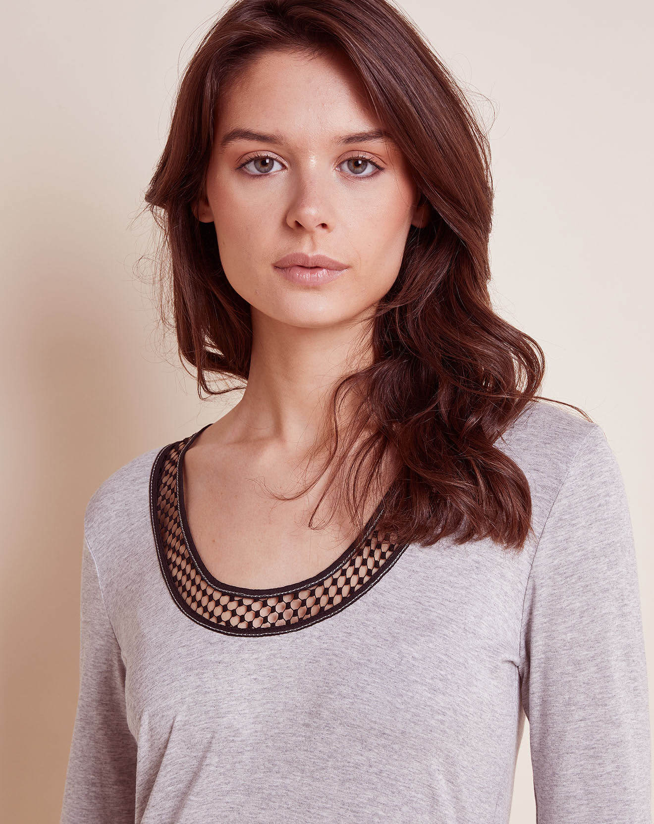 Le Chat Chemise de nuit Moonlight gris chiné