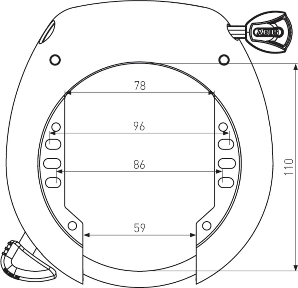 Abus Shield XPlus NR OE 5755L Rahmenschloss kaufen | Bike-Discount