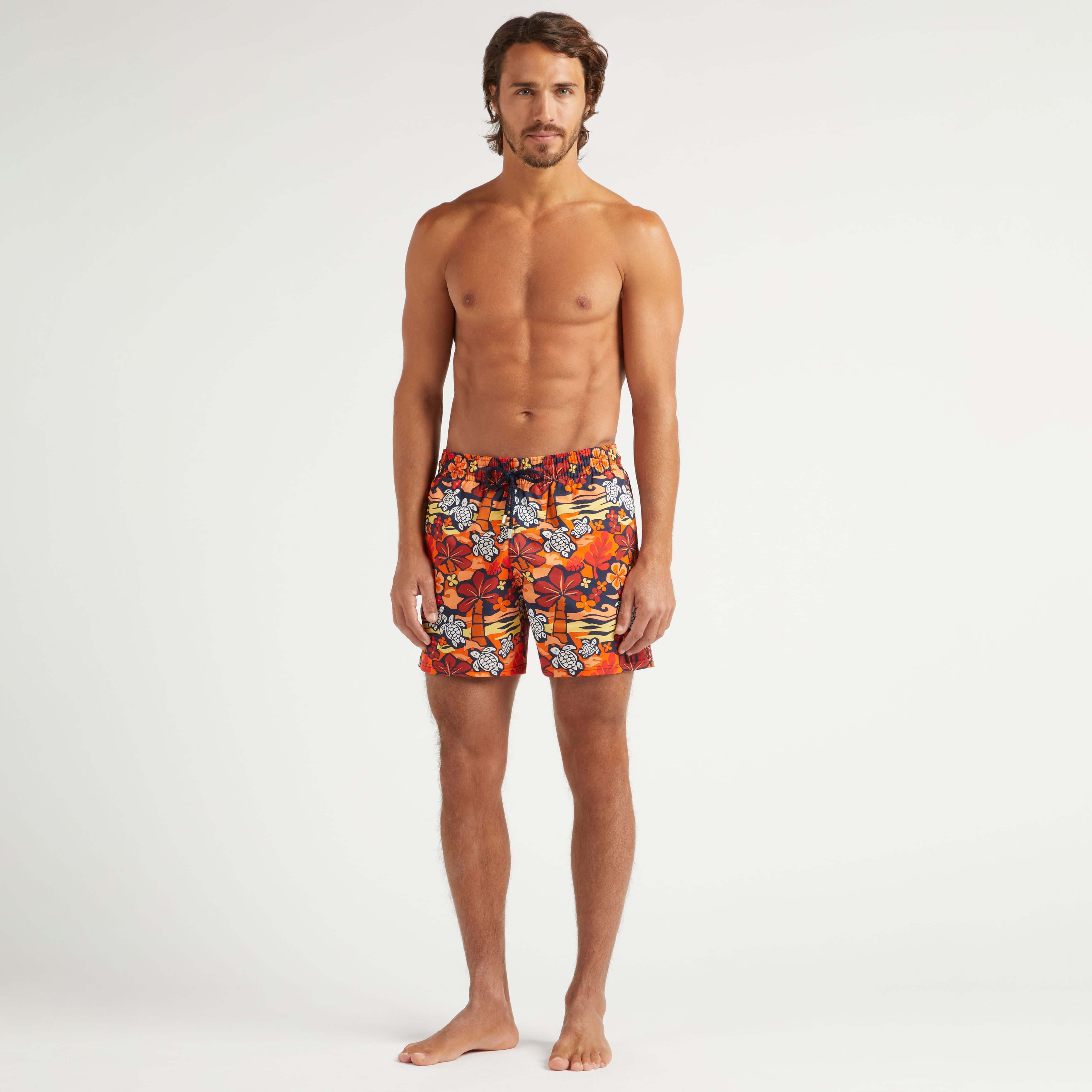 Maillot de bain court stretch homme Monoi Turtles