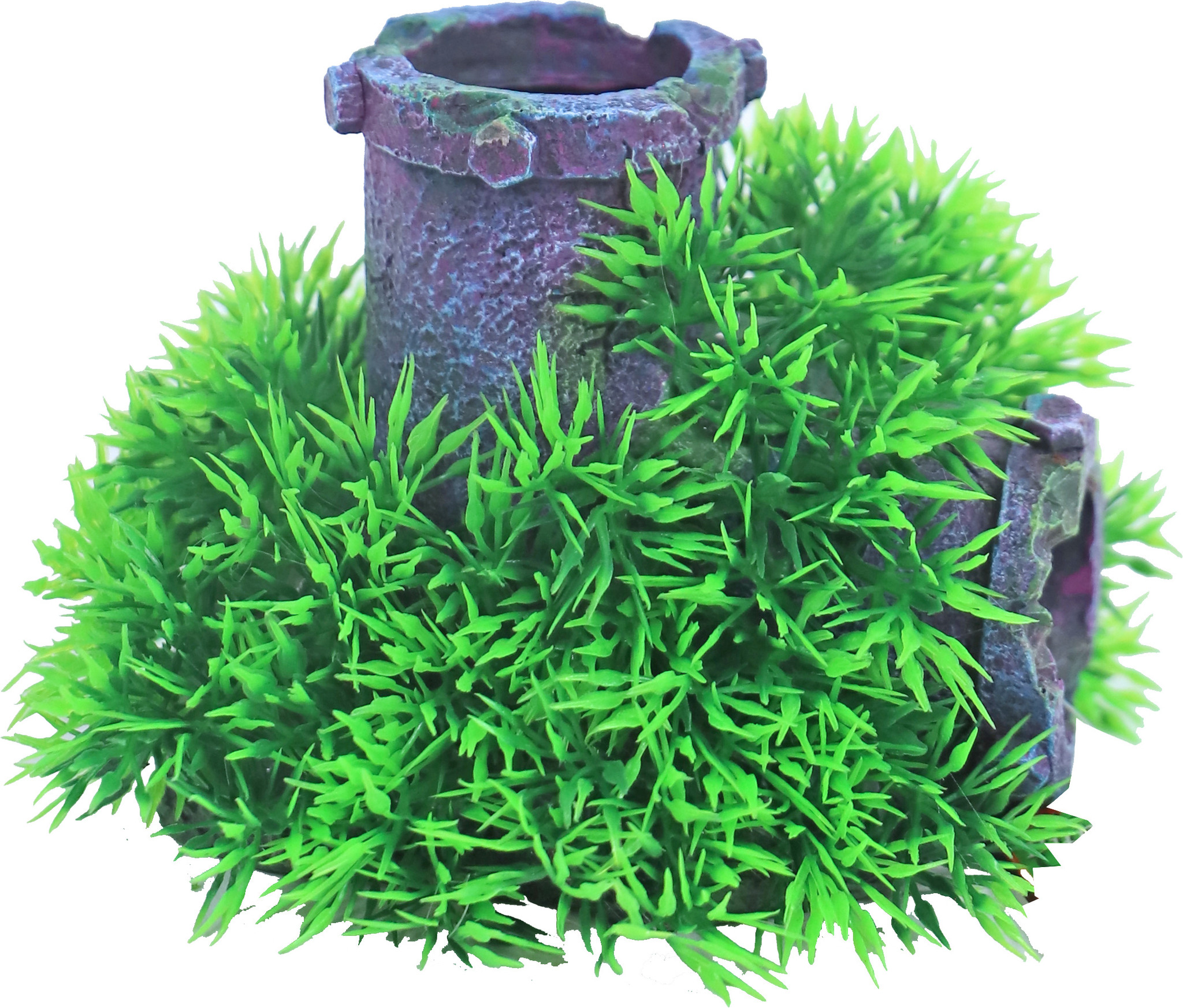Gebr. de Boon Ornament Bubbel Green Moss Plant op Gezonken Buis met Uitstromer