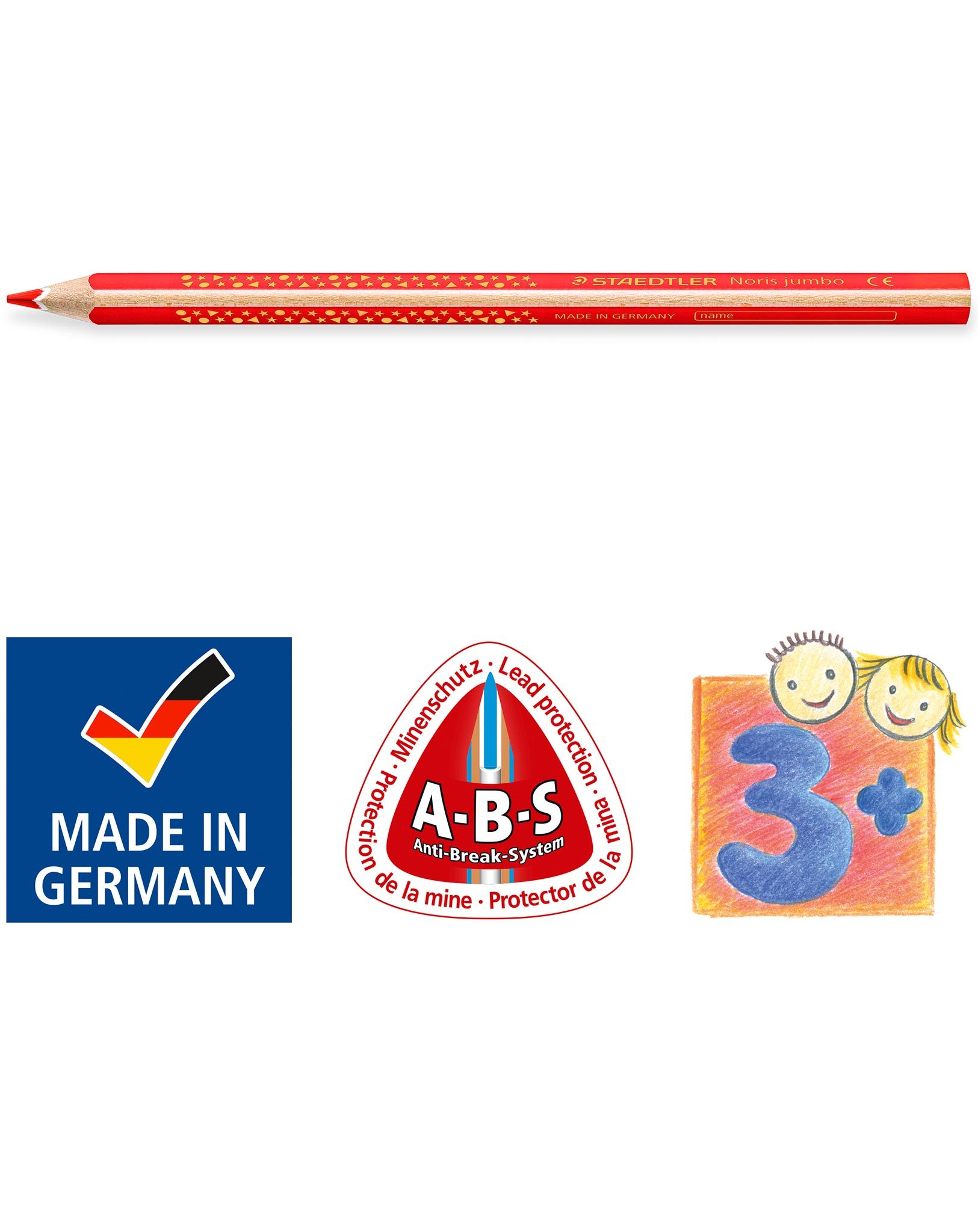 61 SET7 Farbstifte Noris® jumbo mit Radierer