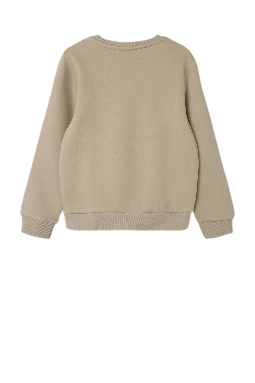 NAME IT sweater NKNTILLE met printopdruk beige