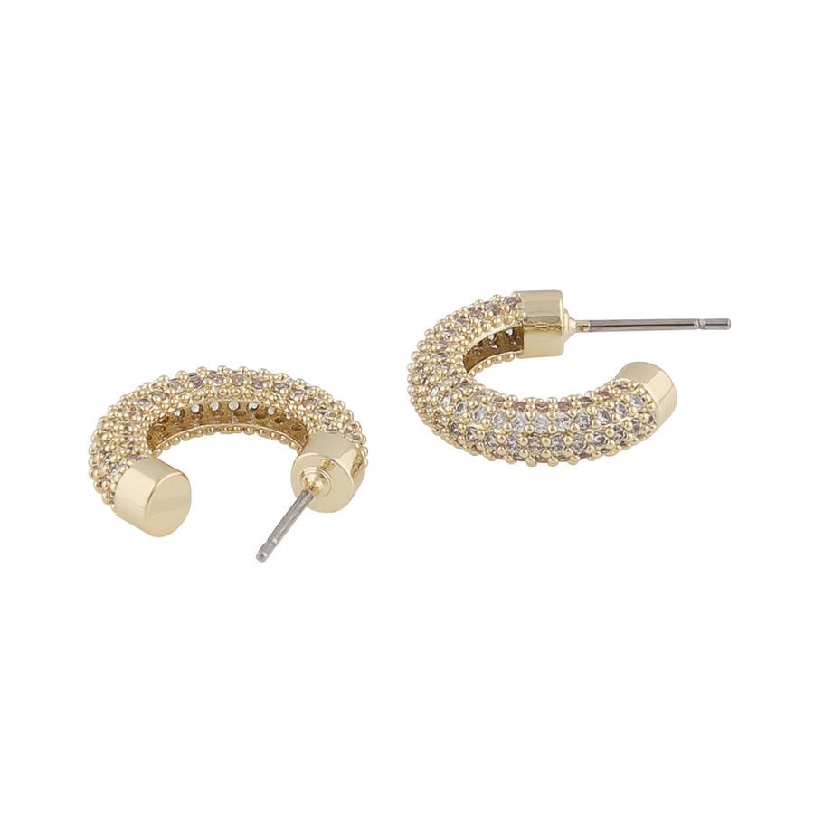 Snö Of Sweden Pillow Stone Oval Earring Gold/Clear Onesize