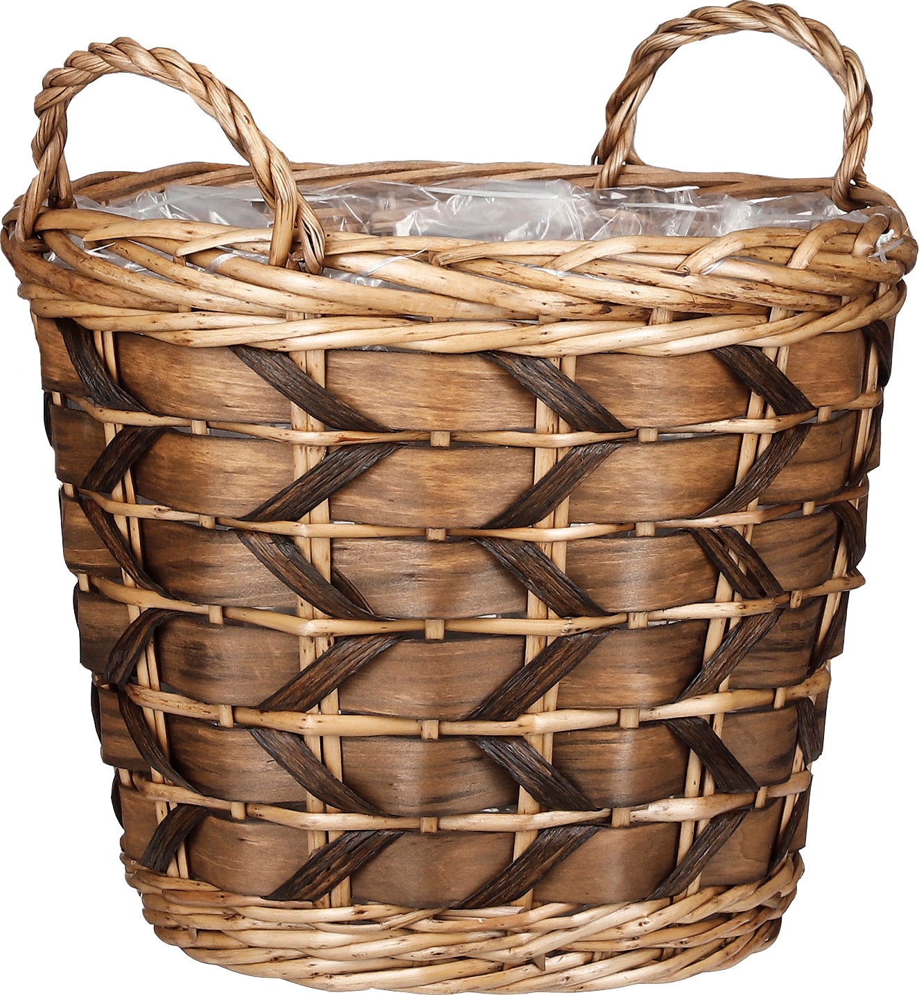 Mica Decorations plantenmand Lorens bruin D 32 H 28 cm