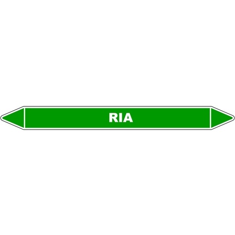 Marqueur de Tuyauterie - RIA - vert - NFX 08-105 - Vinyle Laminé