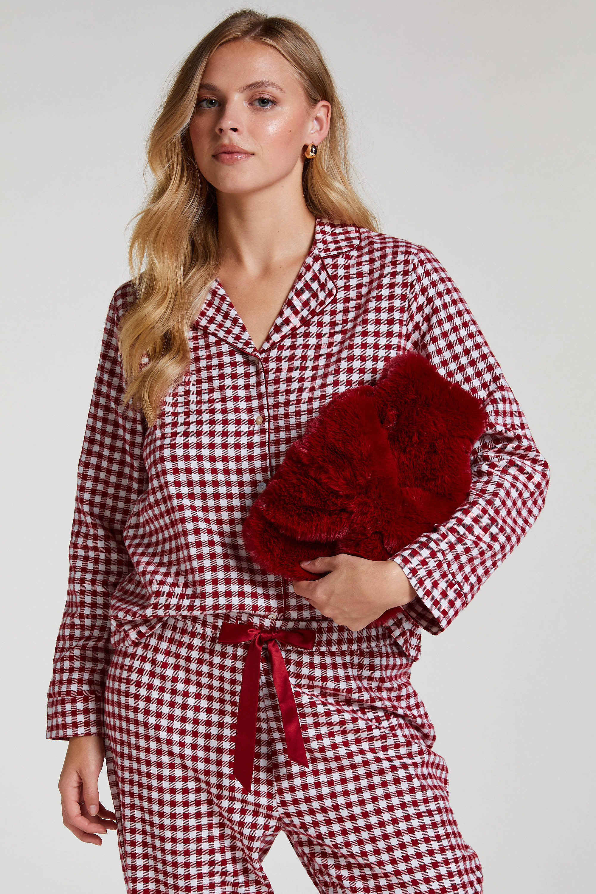 Hunkemöller kruik Bow van imitatiebont rood