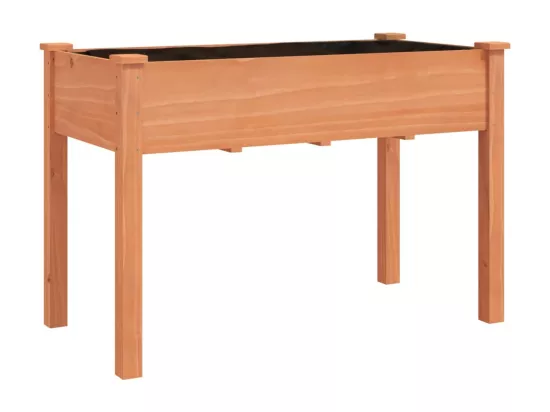 Jardinière bac lit surélevé bois marron 118 x 59 x 76 cm 02_0038121