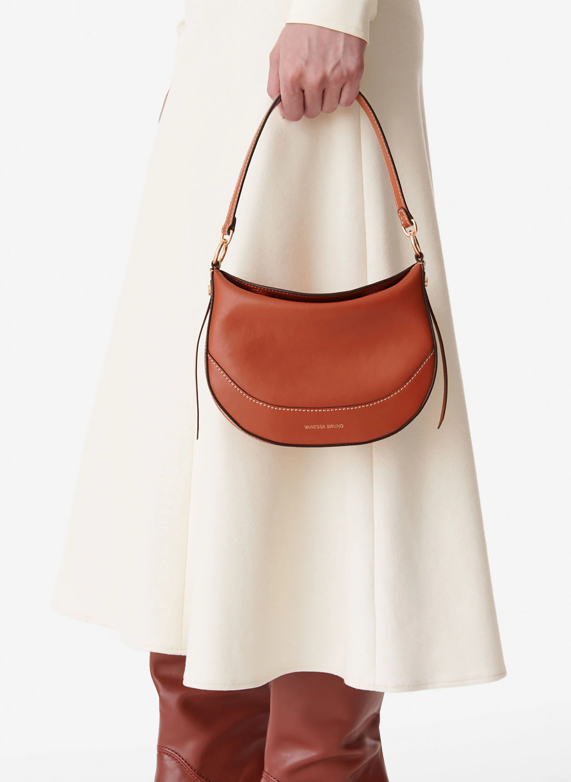 MINI DAILY - Sac épaule en cuir | Marron
