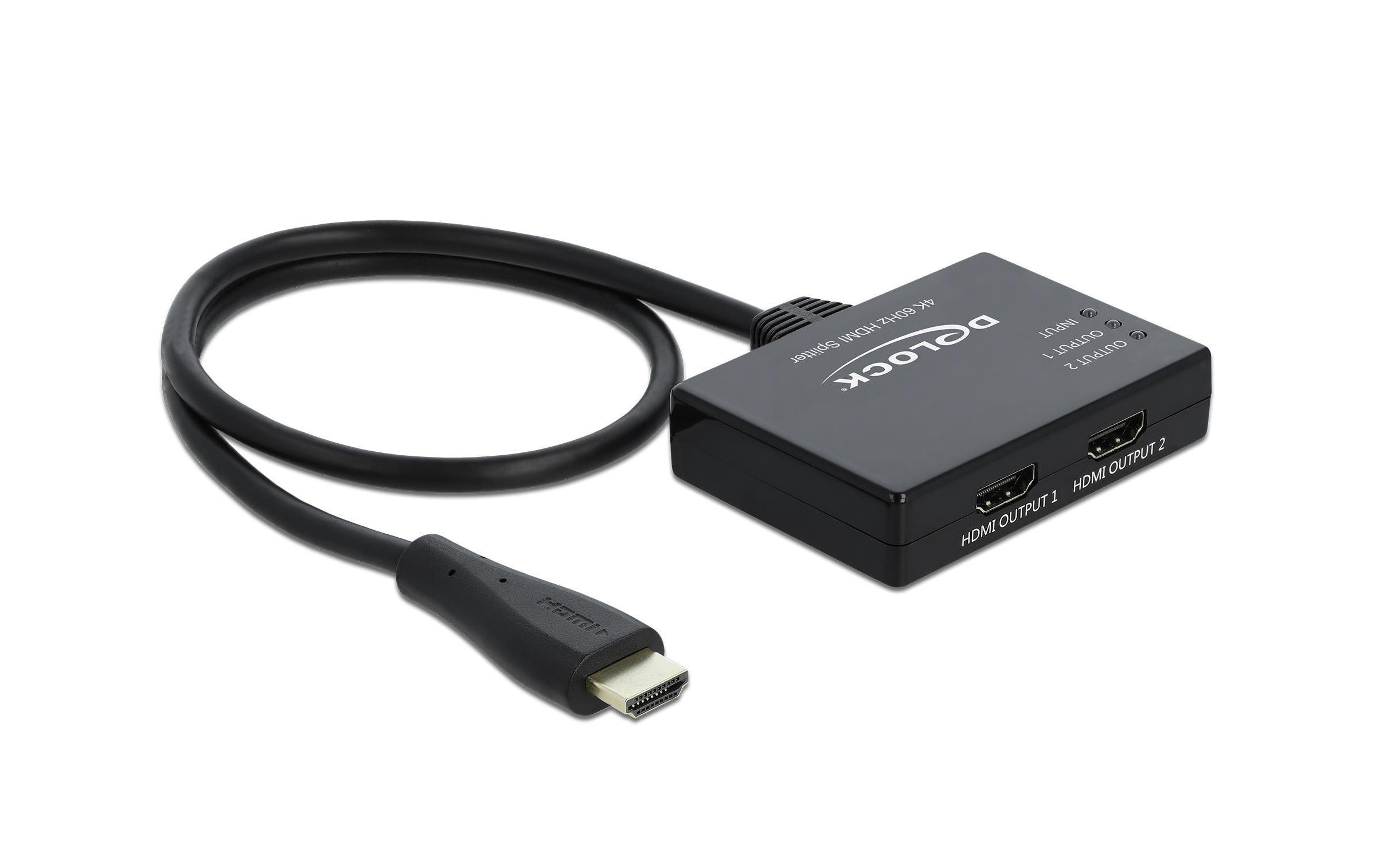 2-Port Signalsplitter HDMI- 2x HDMI 4K 60 Hz2-Port HDMI-Signalsplitter, Aktiv