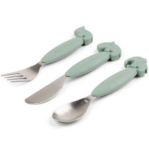 Done by deer kinderbestek easy-grip - green