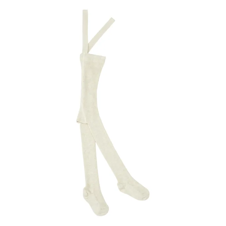 Silly Silas Collants à Bretelles Coton Bio | Ecru