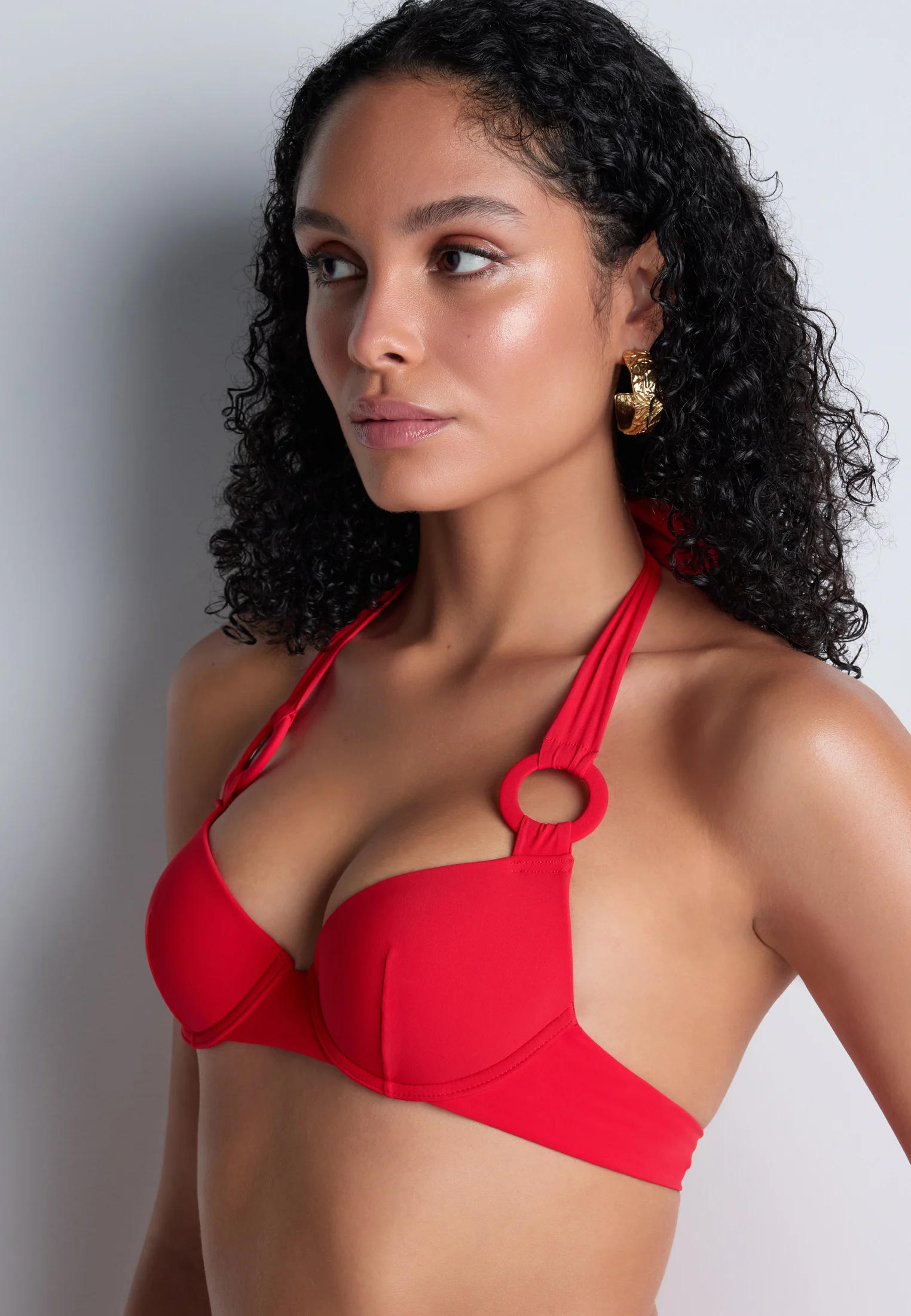 CALL OF THE SEA - Haut de maillot de bain push-up coques | Rouge