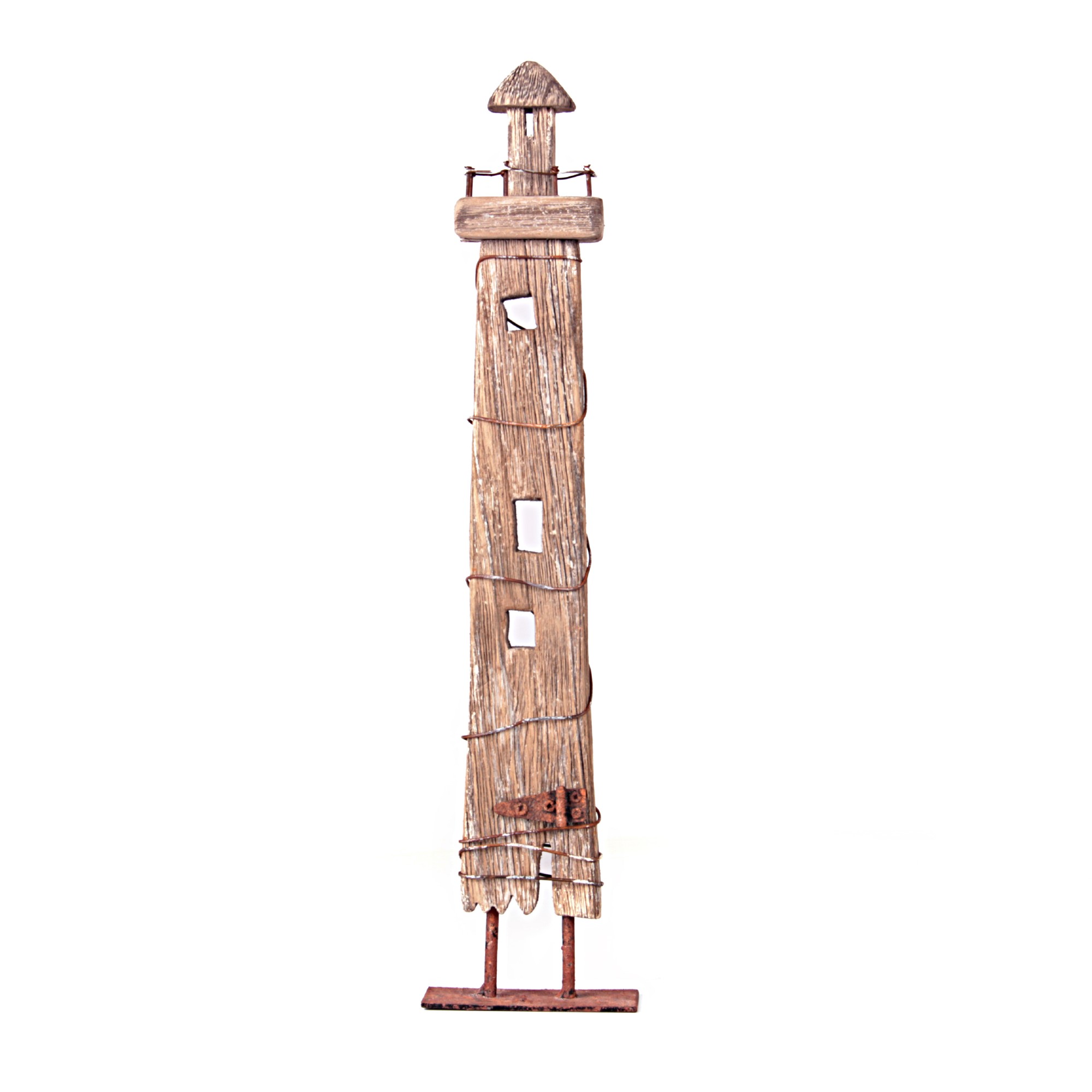 Leuchtturm, mit Standfuß, L 3 cm, B 8 cm, H 40 cm von fischer's lagerhaus