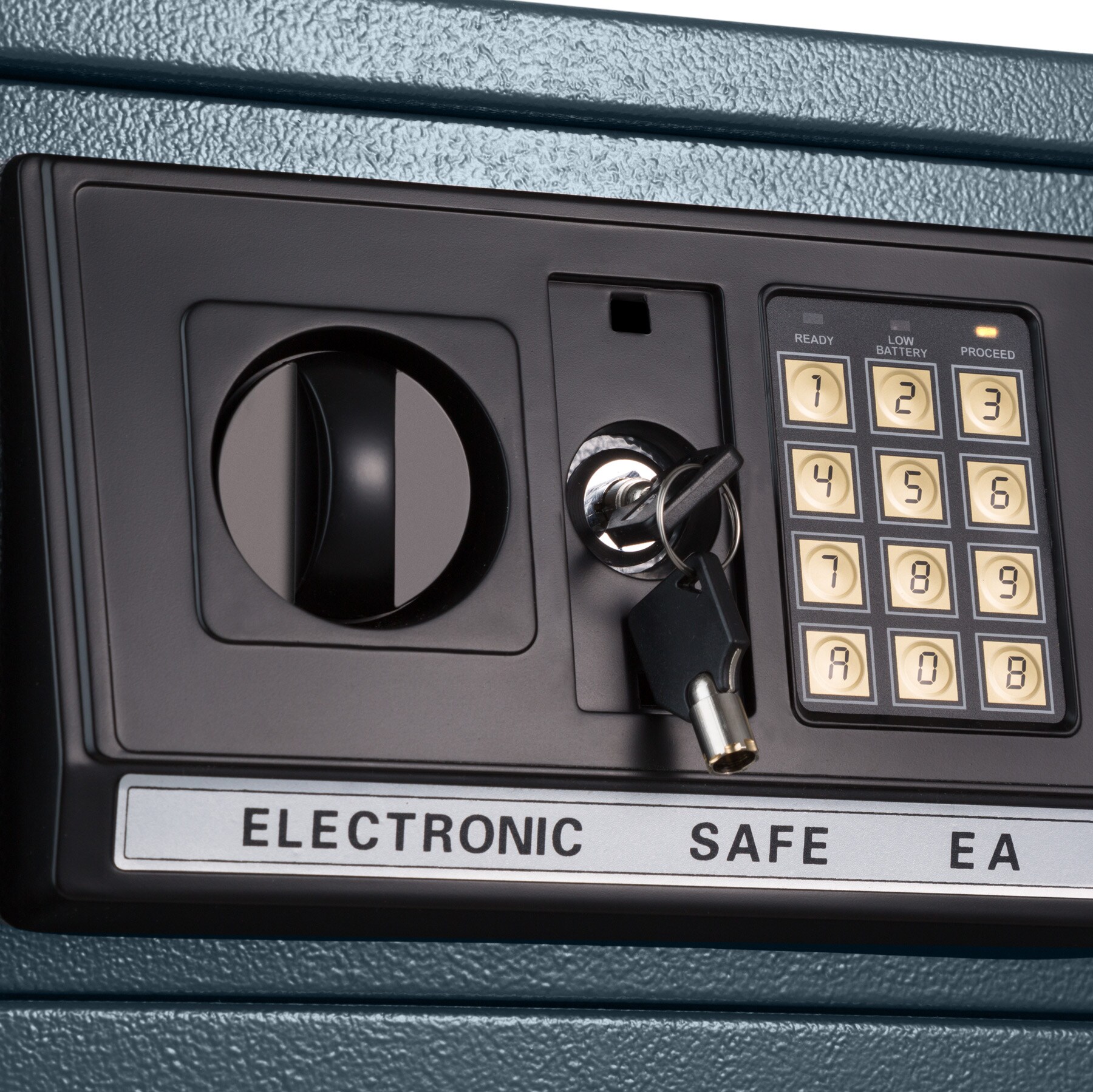 tectake® Elektronischer Safe, mit Doppelbolzen-Verschlusssystem, wählbarer Sicherheitscode und 2 Schlüssel zur Notöffnung, 20 x 31 x 22 cm