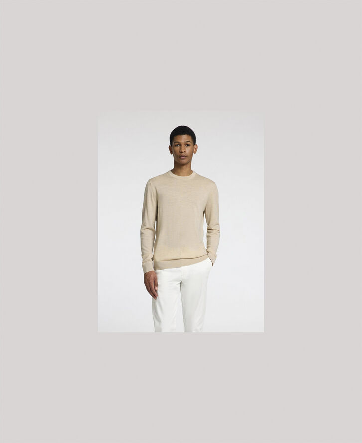 Selected Homme SLHTRAY LS KNIT MERINO CREW NECK NO Oatmeal/melange