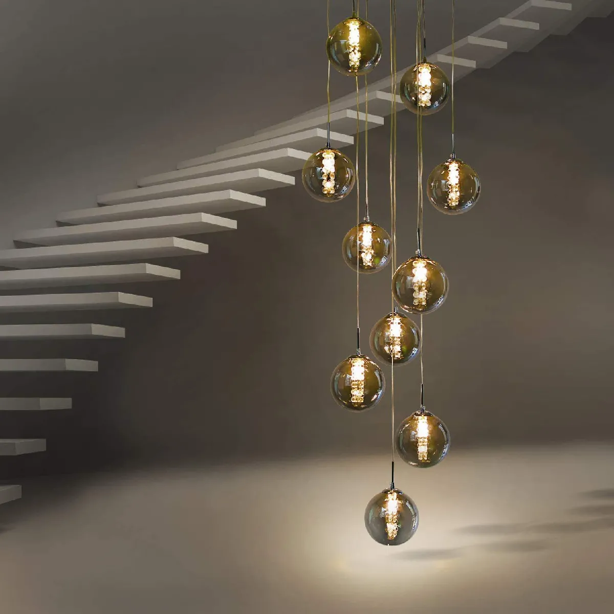 ZMH LED Ajustable Verre