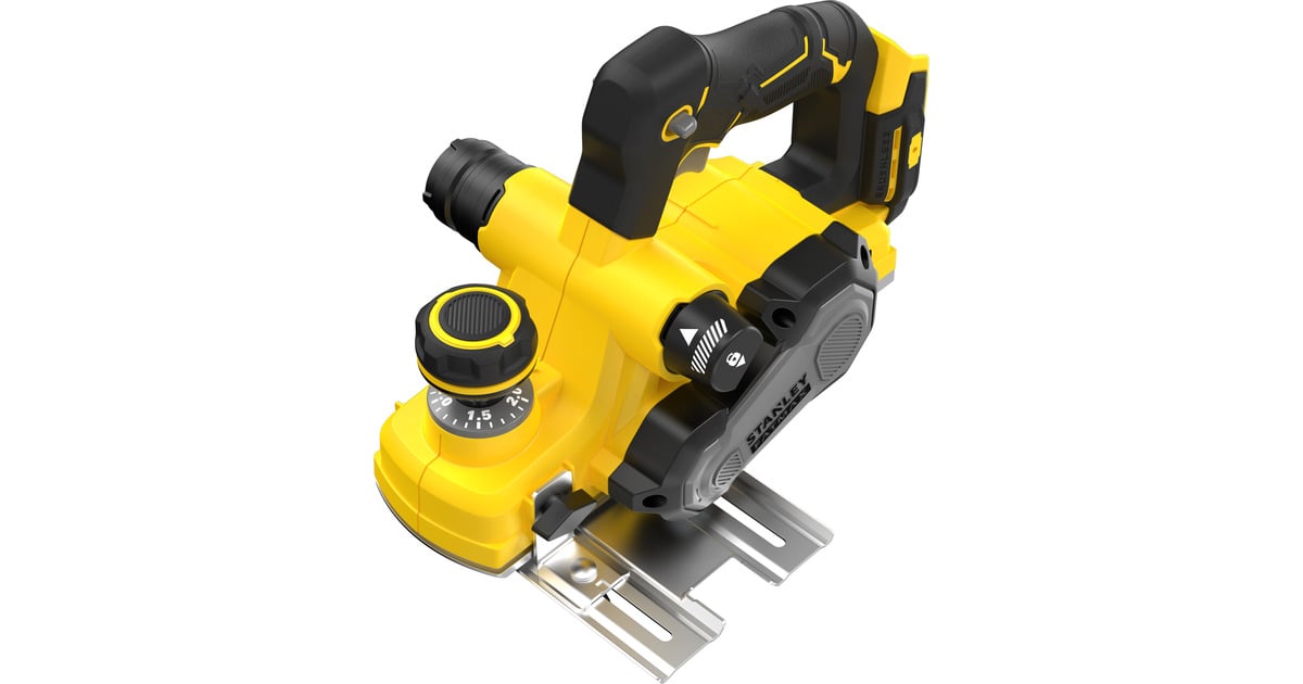 StanleyFATMAX V20 18V Brushless elektrische schaafmachine  (Zwart/geel, Accu en oplader niet inbegrepen)