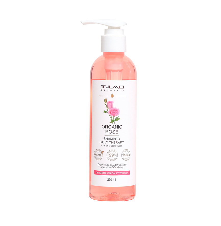T-Lab Organics Rose Duo hårpleie gavesett