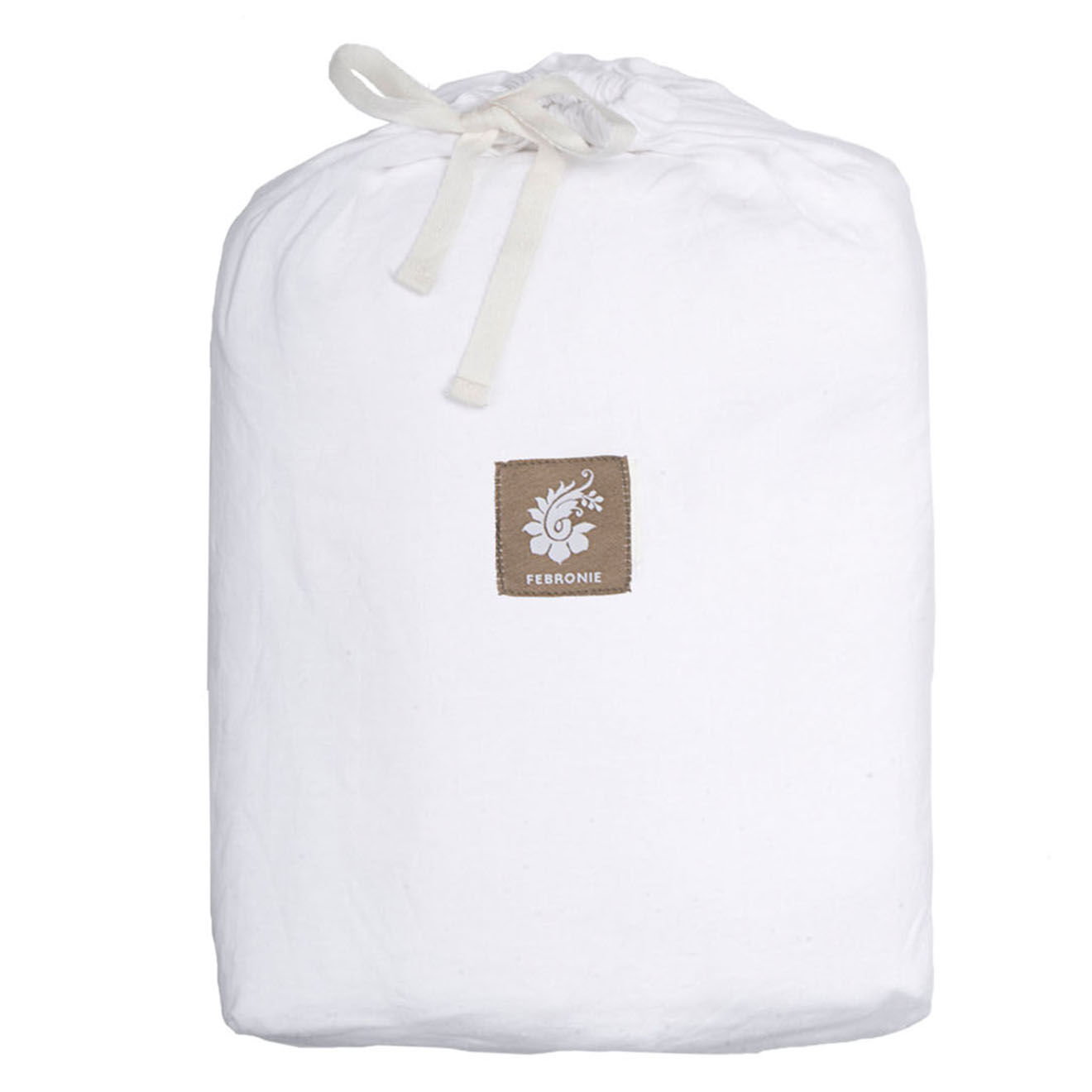 Febronie Housse de couette 100% Lin lavé Hortense blanche