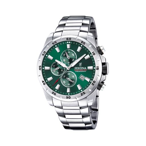 Festina 20463 Herreur, Stål/Grøn, 45 mm