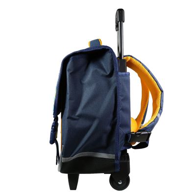 Cartable à roulettes Phileas Dinosaure 38 cm - 2 compartiments - bleu - Bagtrotter