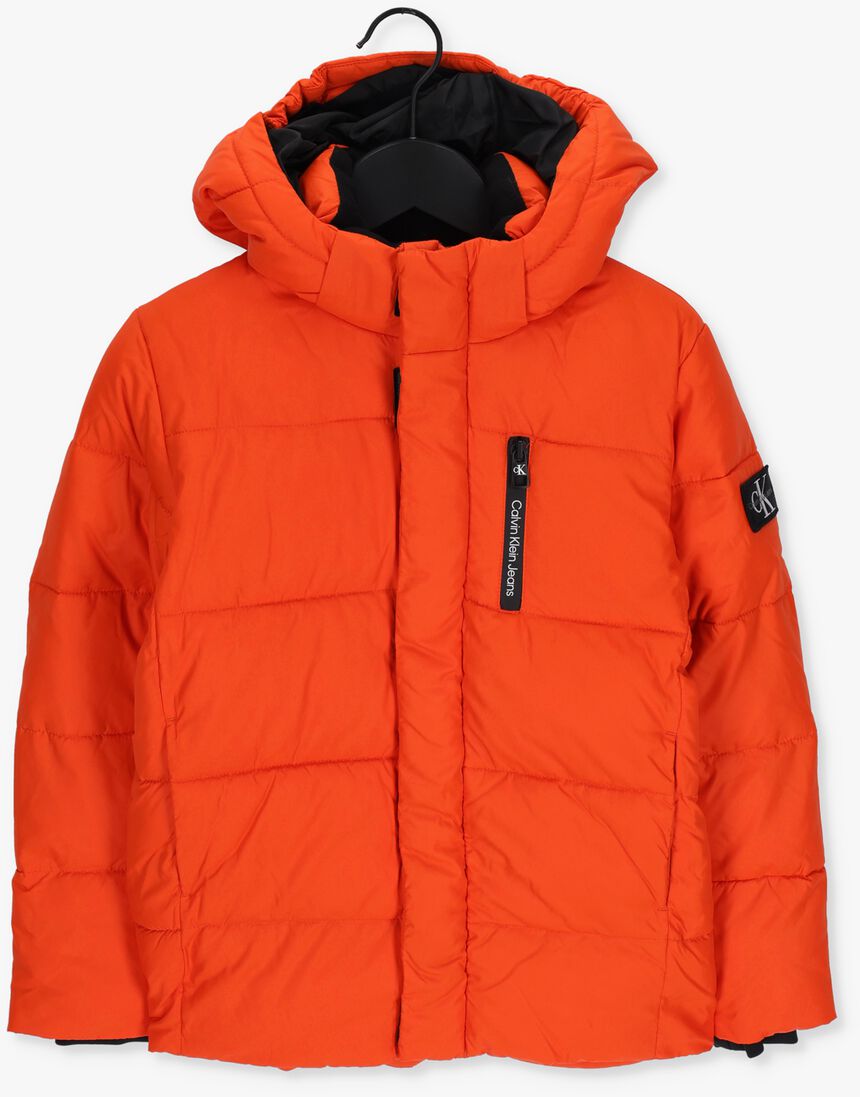 CALVIN KLEIN oranje calvin klein gewatteerde jas essential puffer jacket