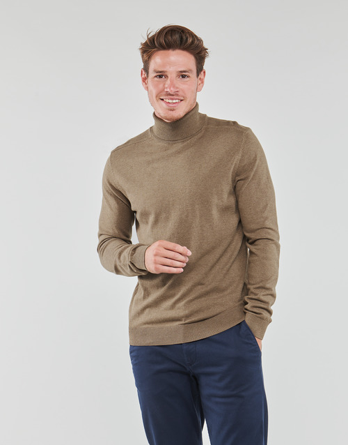 Selected - SLHBERG ROLL NECK - Beige