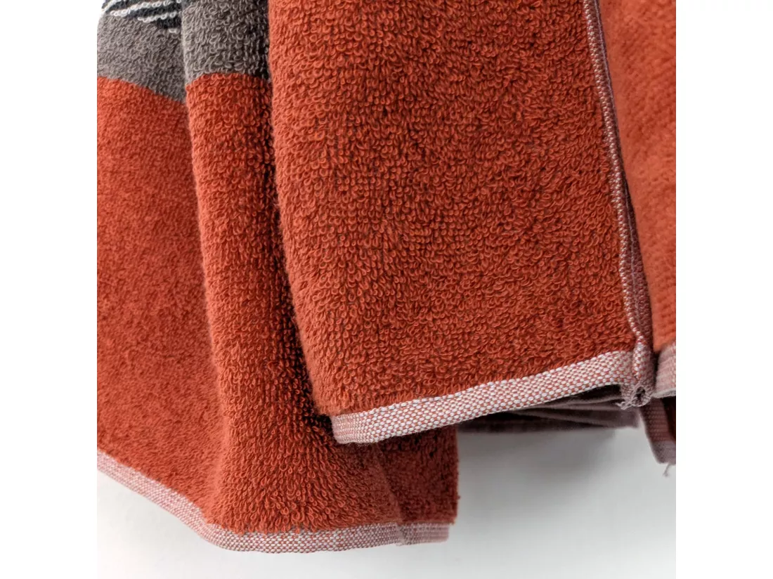 Drap de plage coton velours 100x180 cm collection RIVAGE rouge