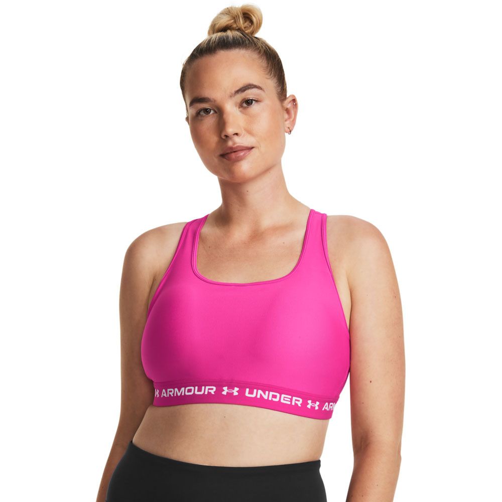 Under Armour CROSSBACK MID - Brassière Femme rose