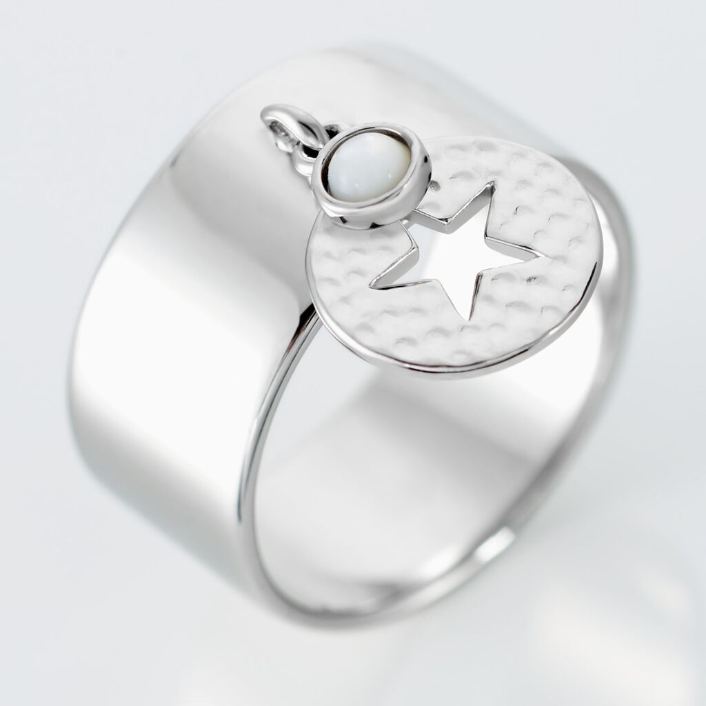 Bague Piassina Argent Blanc Nacre