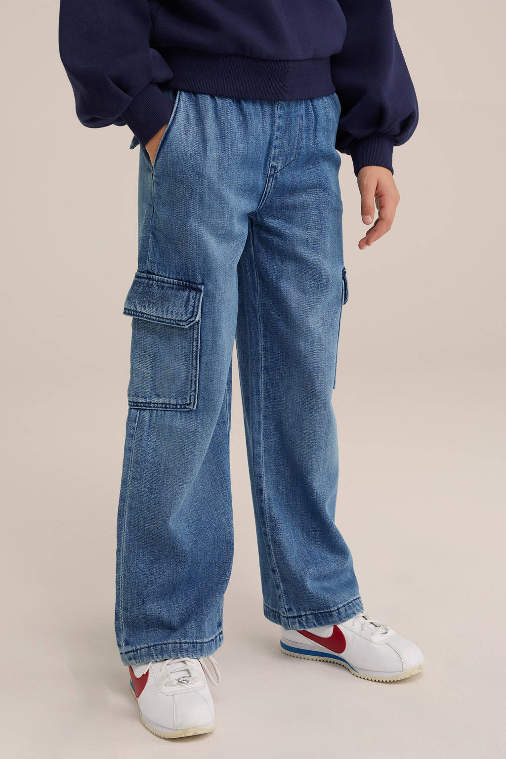 WE Fashion high waist loose fit jeans easy blue denim
